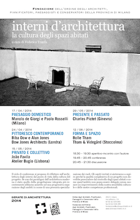 interni d'architettura, ciclo di conferenze, Milano, 2014