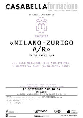 Swiss Talk #3, Milano, 2017