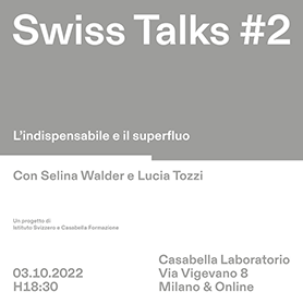 Swiss Talks #2, Milano & Online, 2022