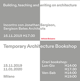 Temporary Architecture Bookshop, Building, Teaching and Writing on Architecture, Milano, 2019